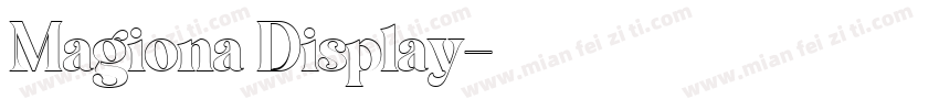 Magiona Display字体转换